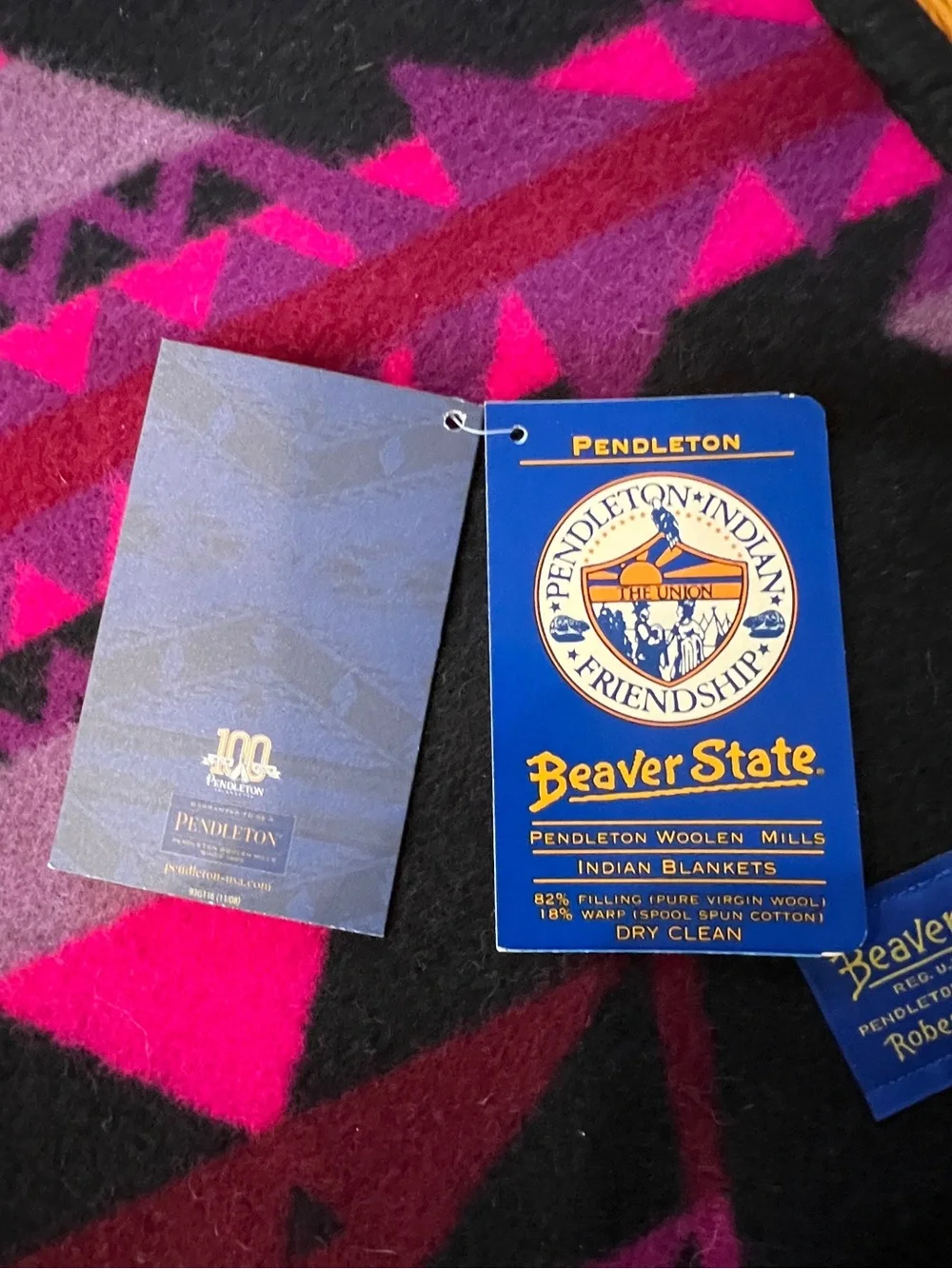 NWT Pendleton Beaver State Wool Blanket 80x86 (queen)